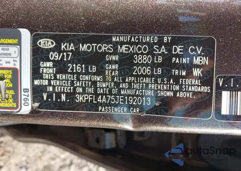 2018 Kia Forte Lx из США, поврежденный, VIN 3KPFL4A75JE192013